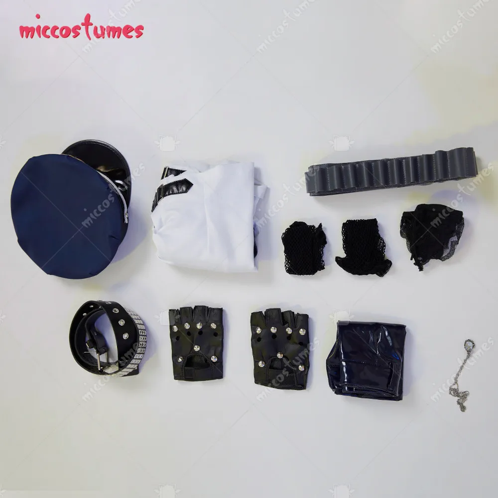 Damen Strumpf Panty Polizistin Cosplay Kostüm Set mit Zubehör 12
