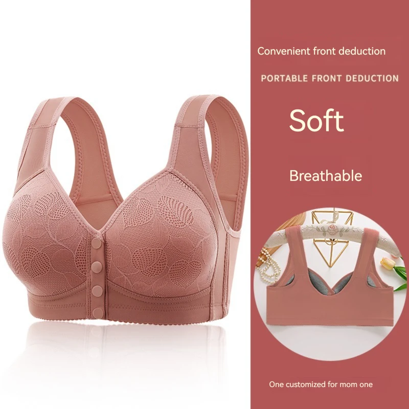 Thin Tank Top Pregnant Women's Breastfeeding Bra Comfortable Fixed Cup Front Open Button Large Size Steel Ring Free Underwear 6