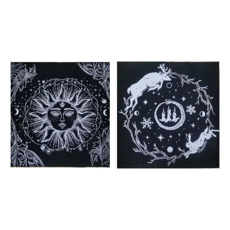 

Square Pendulum Divination Tablecloth Tarots Card Pad Runes Altar Table Cloth