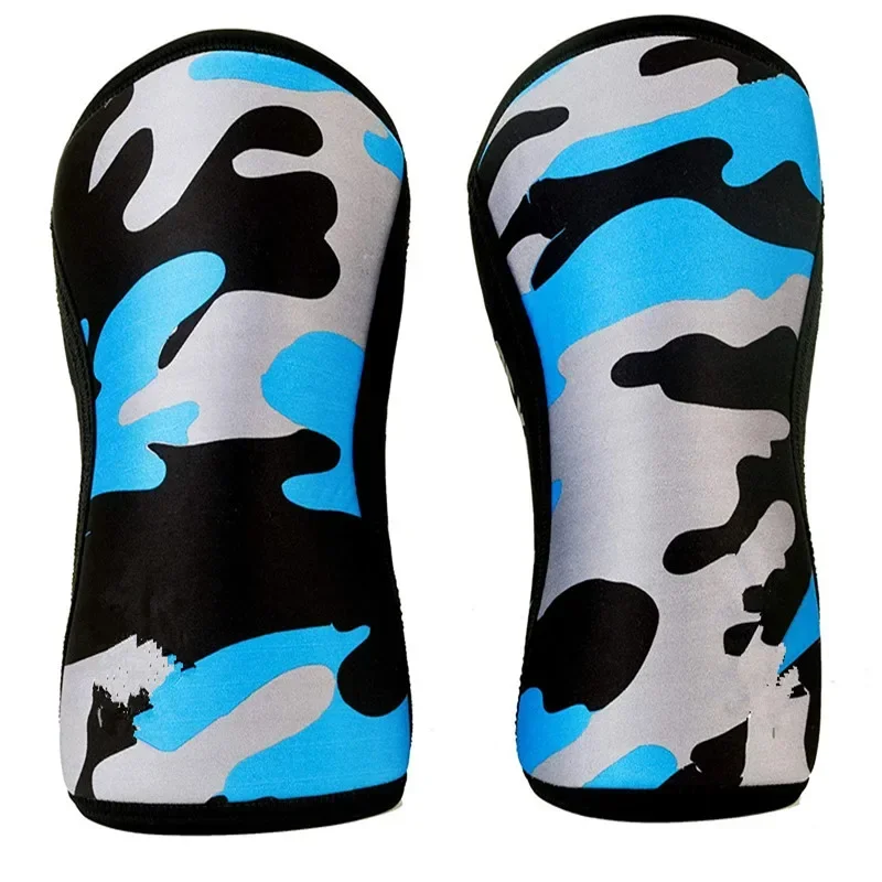 Professional Neoprene Sports Kneepads Compression Weightlifting Pressured Crossfit Knee Pad Training Knee Brace Support 2PCS 7mm