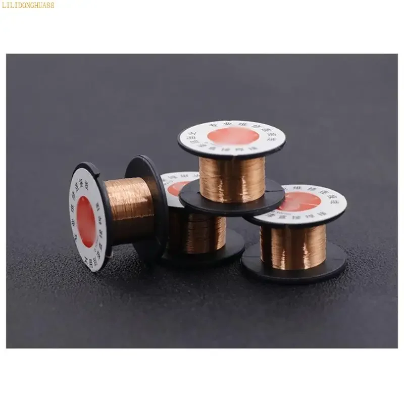 J1HA 5Pcs 0.1mm 실버 도금 구리 솔더 와이어 용접 납땜 코드 릴 정밀 전자 납땜 작업