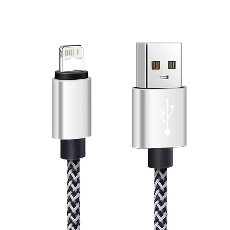 Durable Nylon Braided USB Data Charger Cable - Fast Charging Cord