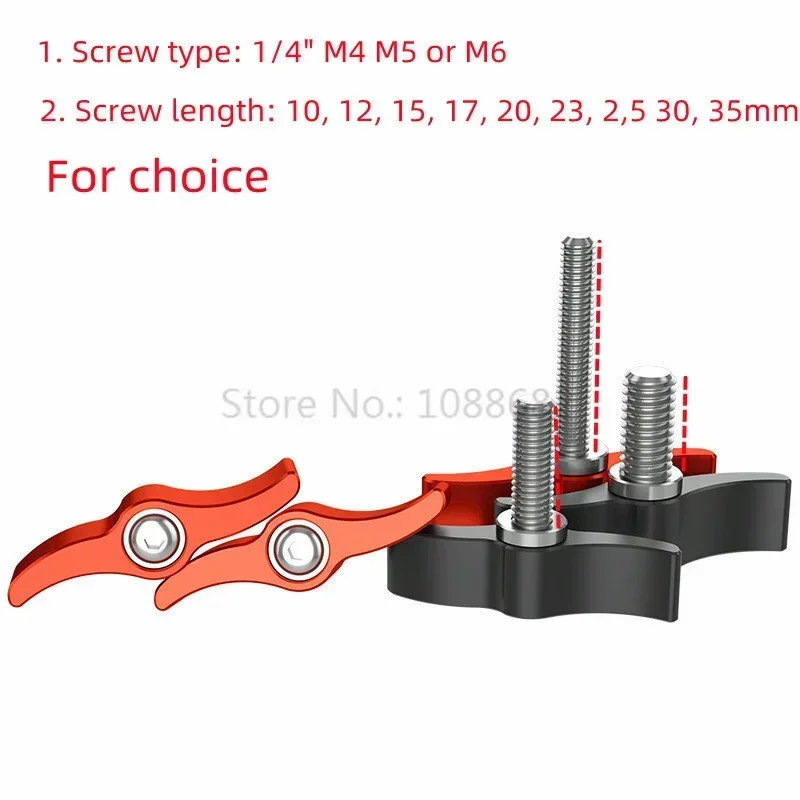 1/4 M4 M5 M6 M8 T Head Threaded Handle Wrench 10-35mm Length Screw Adapter Adjustable Head For DJI Ronin M Gimbal Stabilizer Metal Screw Adapter