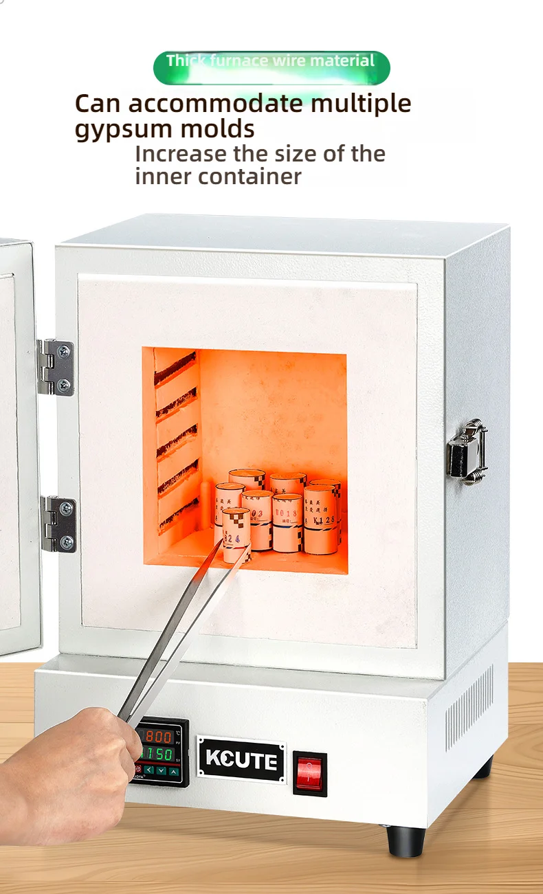 2025 New Arrival 1150 Degree Jewelry Making Machine Gold Casting Furnace Plaster
