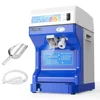 Ice Crusher Shaver Machine Snow Cone 250W Aluminum Alloy Blade Adjustable Thickness 265LBs/hr Electric Cold Drink Maker with Ice 1