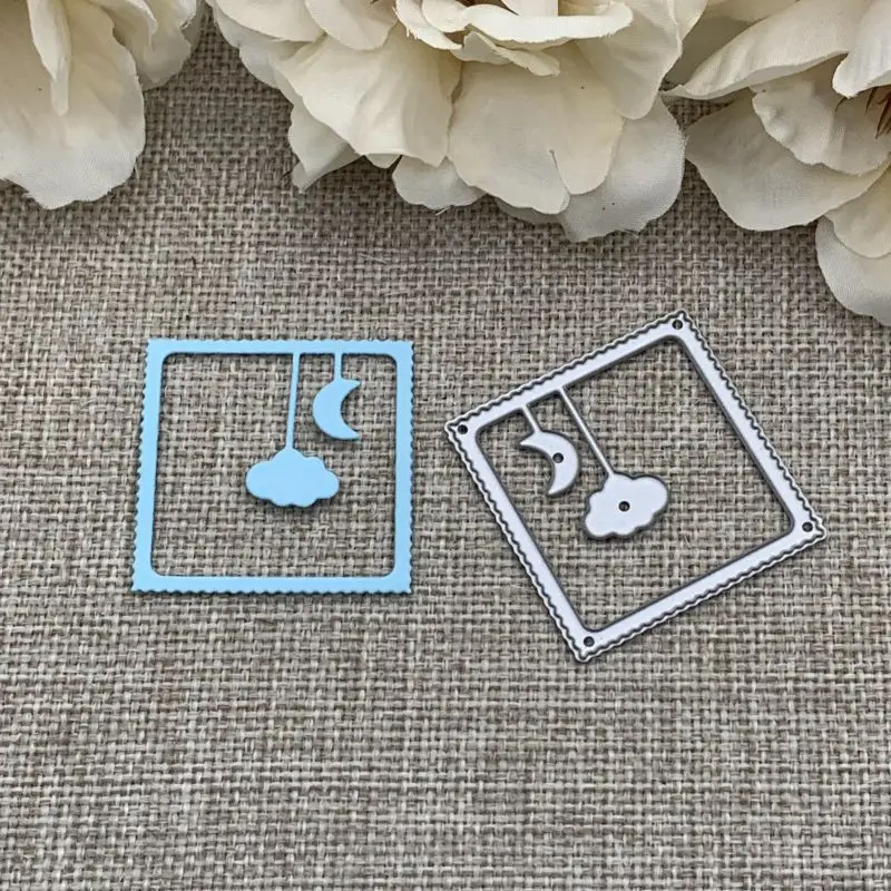 

Moon cloud chain frame Metal Cutting Dies For DIY Scrapbooking Decorative Embossing Handcraft Die Cutting Template Mold