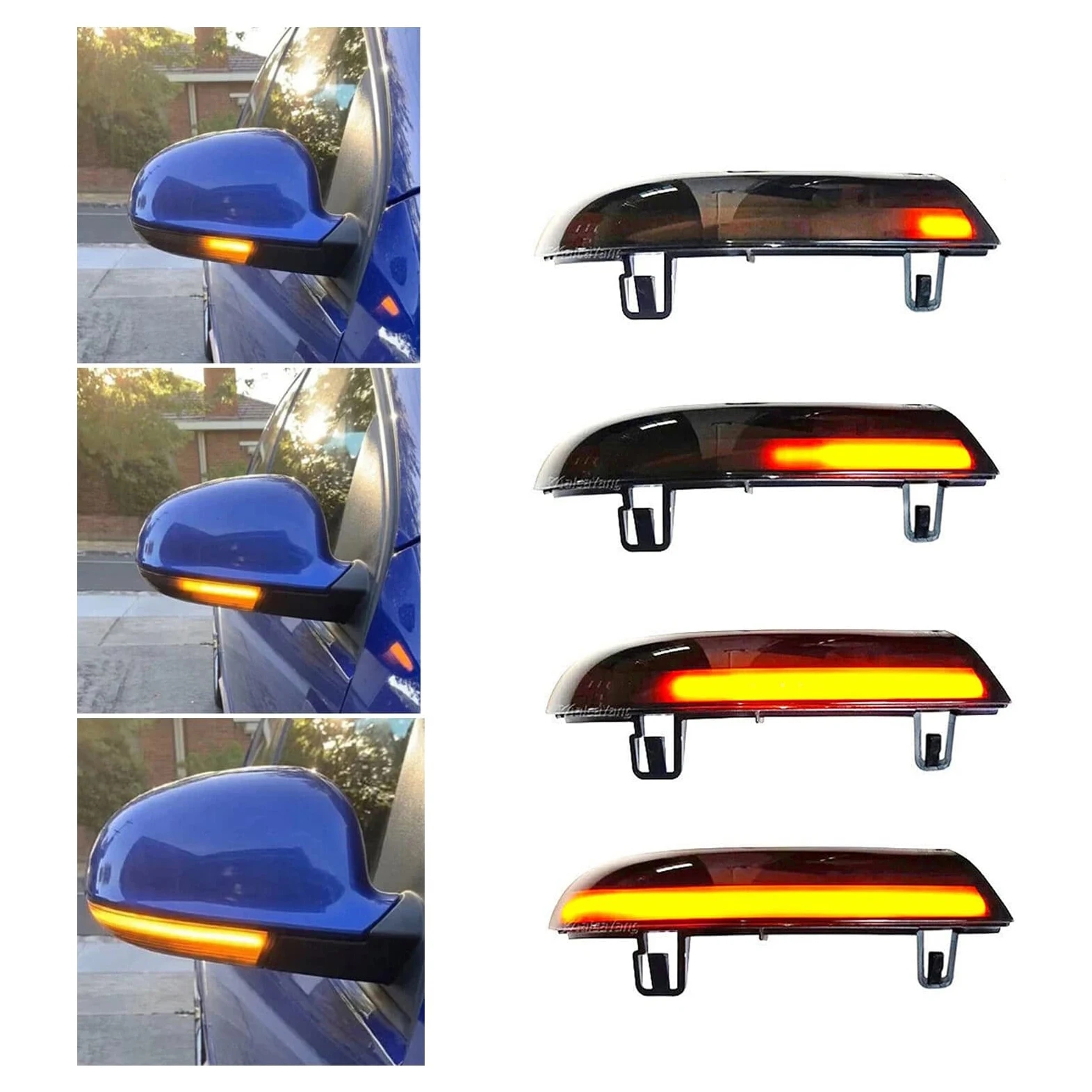 2pcs Dynamic Blinker For VW GOLF 5 MK5 Jetta GTI Passat B5.5 B6 Sknda Superb B5 Sharan LED Turn Signal Mirror Indicator Light led turn signal light