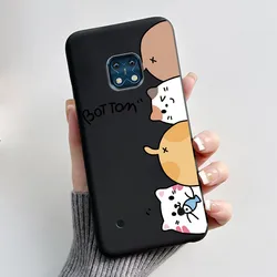 Aesthetic Cute Cat Astronaut Cartoon Black TPU Silicone Shockproof Phone Case Cover - Nokia XR20 (HEI - TPU401)