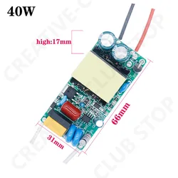 Universal LED Driver Power Supply with Adjustable Wattage and Constant Current Control (40W)