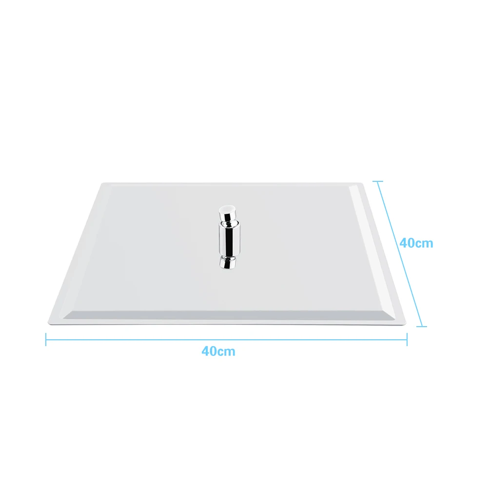 Square 16-inch Ultra Thin Stainless Steel Rainfall Bathroom Shower Head Chrome Modern Home 6