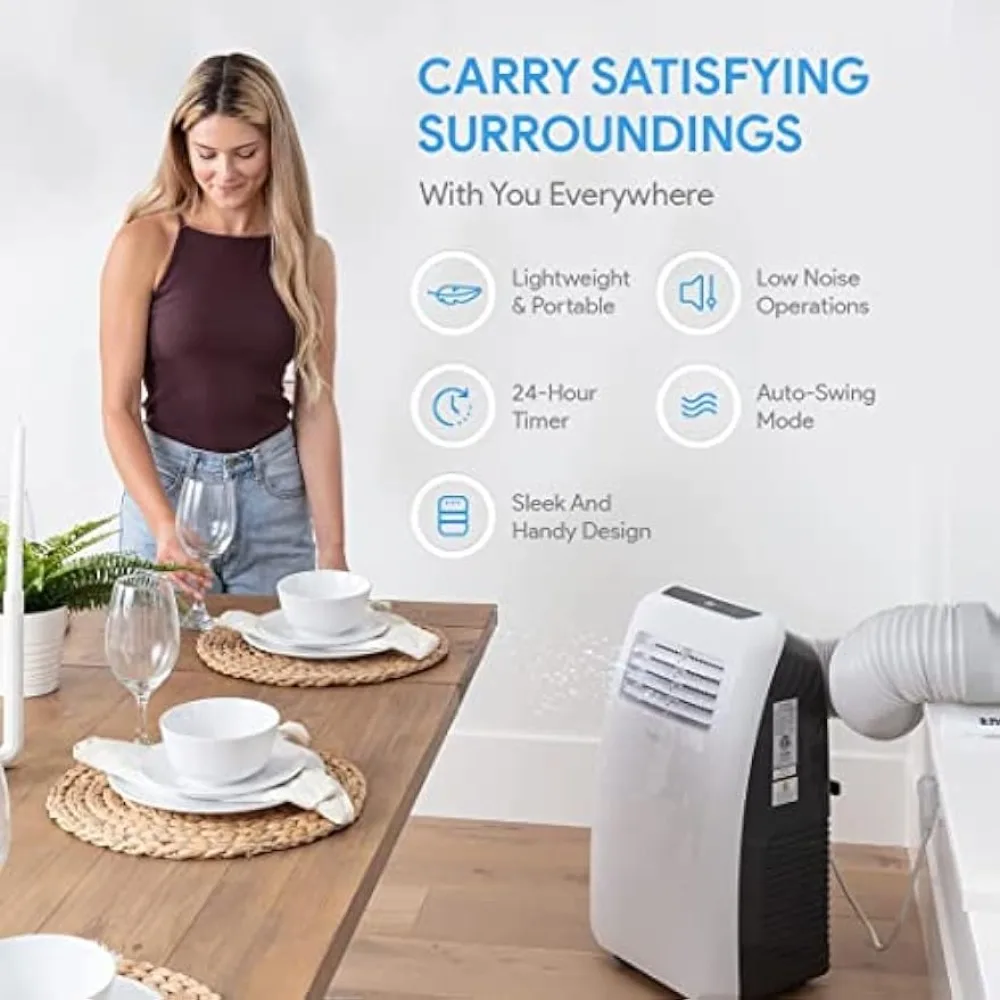 Serenelife-ポータブルエアコン、内蔵除湿機機能、ファンモード