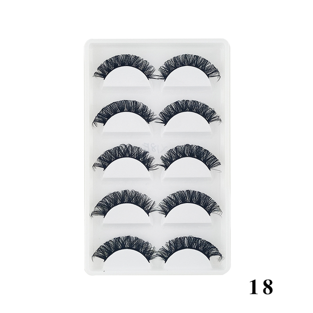 Curl 5 Pairs False Eyelashes Russian volumes 3D Fluffy Mink Lashes Reusable Fake Lashes russian lashes extensions faux cils