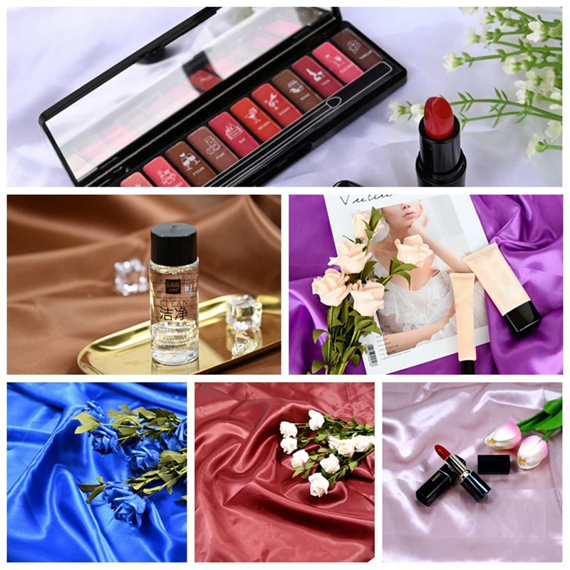 Solid Color Silk Photography Background Cloth Luxury Fashion Backdrop Props Ornament Food Product Photo Decoration Accessories photo backdrop
