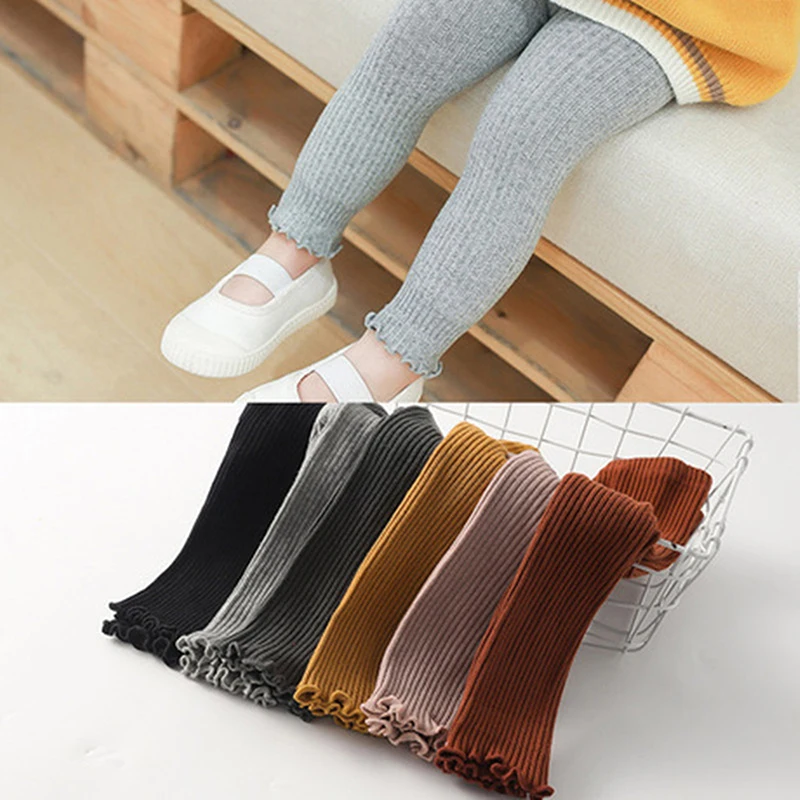 Baby Pants Knitted Candy Color Bottoms Outfits Toddler Girls Ribbed Leggings Striped Casual Trousers Infant Kids Leggings baby trousers,baby leggings