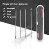 Stainless Steel Beauty Needle Acne Needle Dual-purpose Acne Remover Acne Removing Acne Beauty Tools Pimple Pin 4 PCs Set 1