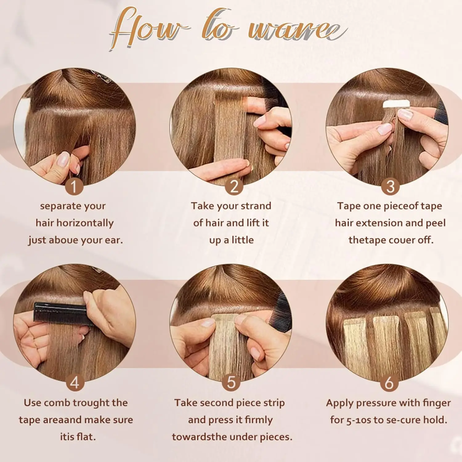 Highlights Brown Tape in Human Hair Extensions Straight Balayge Skin Weft For Women 20 pcs/Pack
