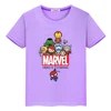 Marvel Boys Girls Cute T-shirt Summer Print 100%Cotton Short  Spider-Man Sports Short sleeve Anime Tops y2k Kids clothes gift 5