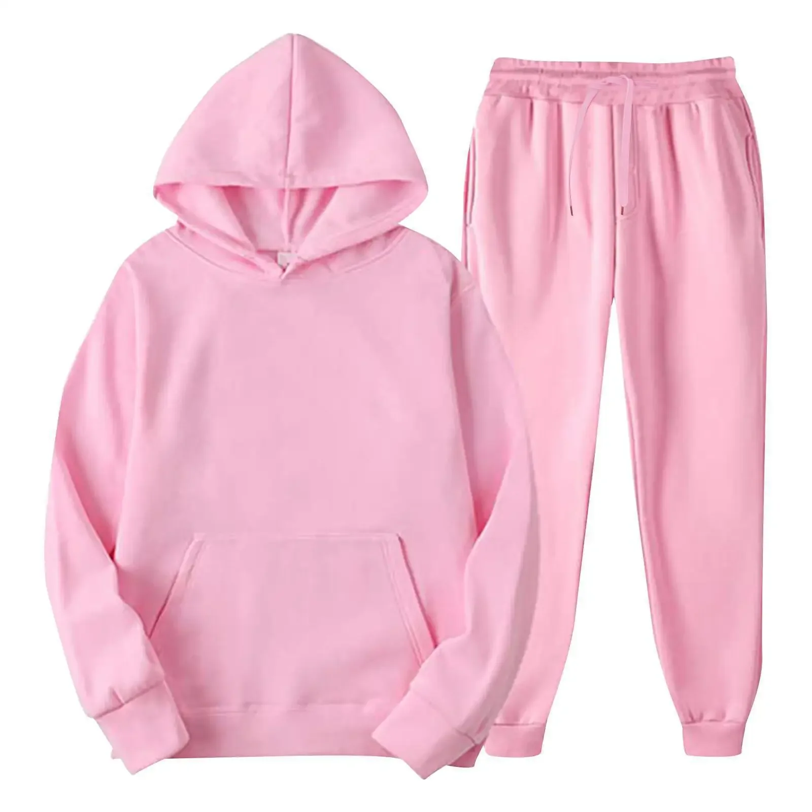 Men\'s Sportswear, Casual Sports Pants, Street Wear Pullover, Solid Color Hoodie, Spring and Autumn Customized Set, New Style