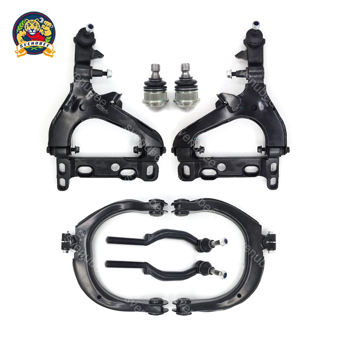 Svenubee 4pcs Front Control Arms Tie Rods Ball Joints Set for BUICK RAINIER CHEVROLET GMC OLDSMOBILE ISUZU SAAB 2003-2007