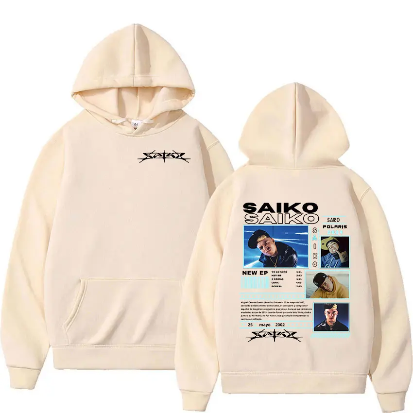 Rapper SAIKO POL ARIS Tour 2024 New Hoodie Men's Retro Long Sleeve Fashion Sweatshirt Hip Hop Gothic Pullover Hoodies Streetwear 5