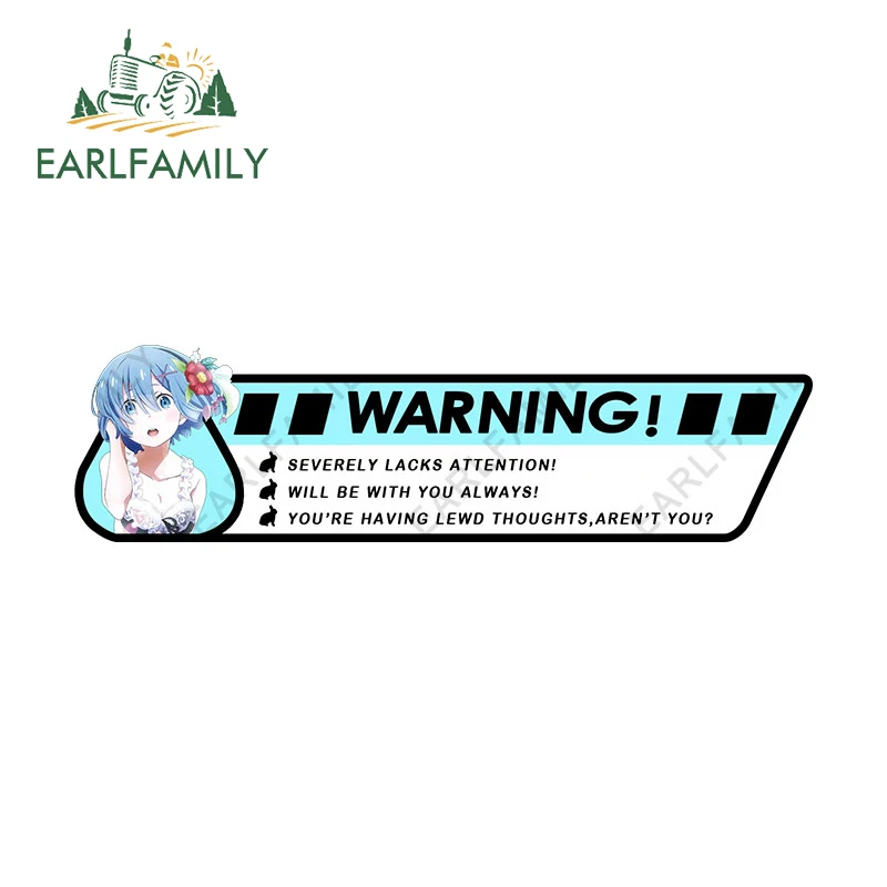 

EARLFAMILY 13 см X 3,5 см Rem аниме милая фотосессия креативная наклейка на бампер зеркало заднего вида для аксессуаров Tesla