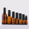 30X 5-100ML Lotion/Spray Bottle Beauty Amber Empty Glass Bottle Essential Oil Mist Spray Container Case Refillable Travel Bottle 4