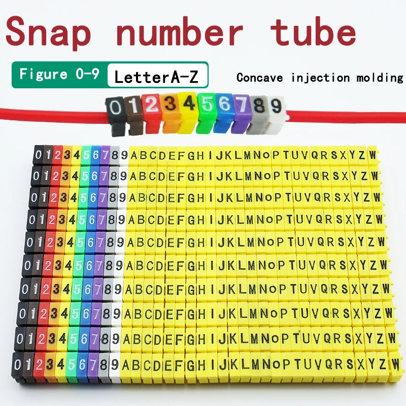 150/100 ชิ้นเครื่องหมายสายเคเบิลที่มีสีสัน C-Type Marker Number Tag Label สำหรับ 2-3 มม.ลวดที่เห็นได้ชัดเจนและง่ายต่อการระบุ 1