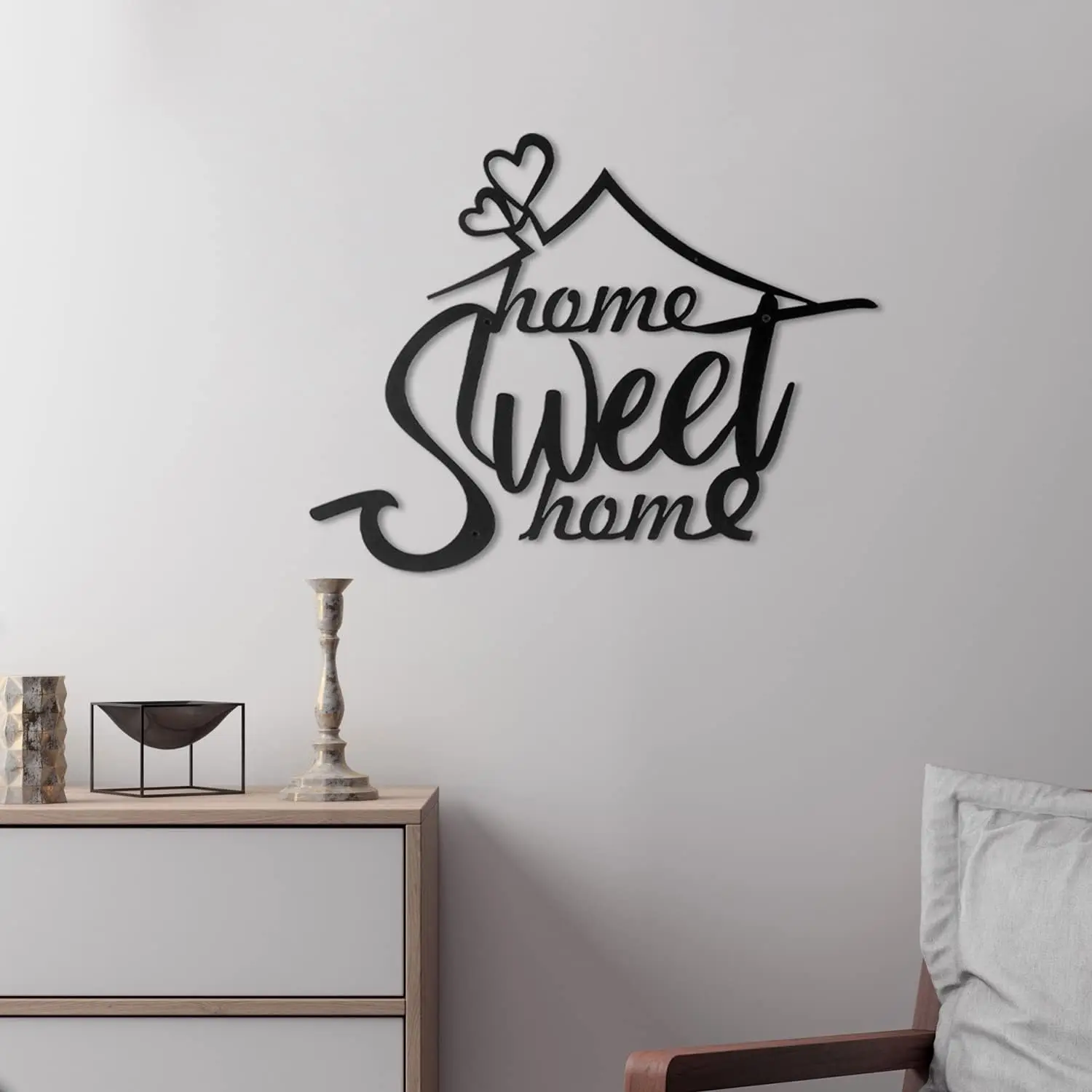 

Metal cutout sign wall decoration for living room, kitchen, family room or entryway