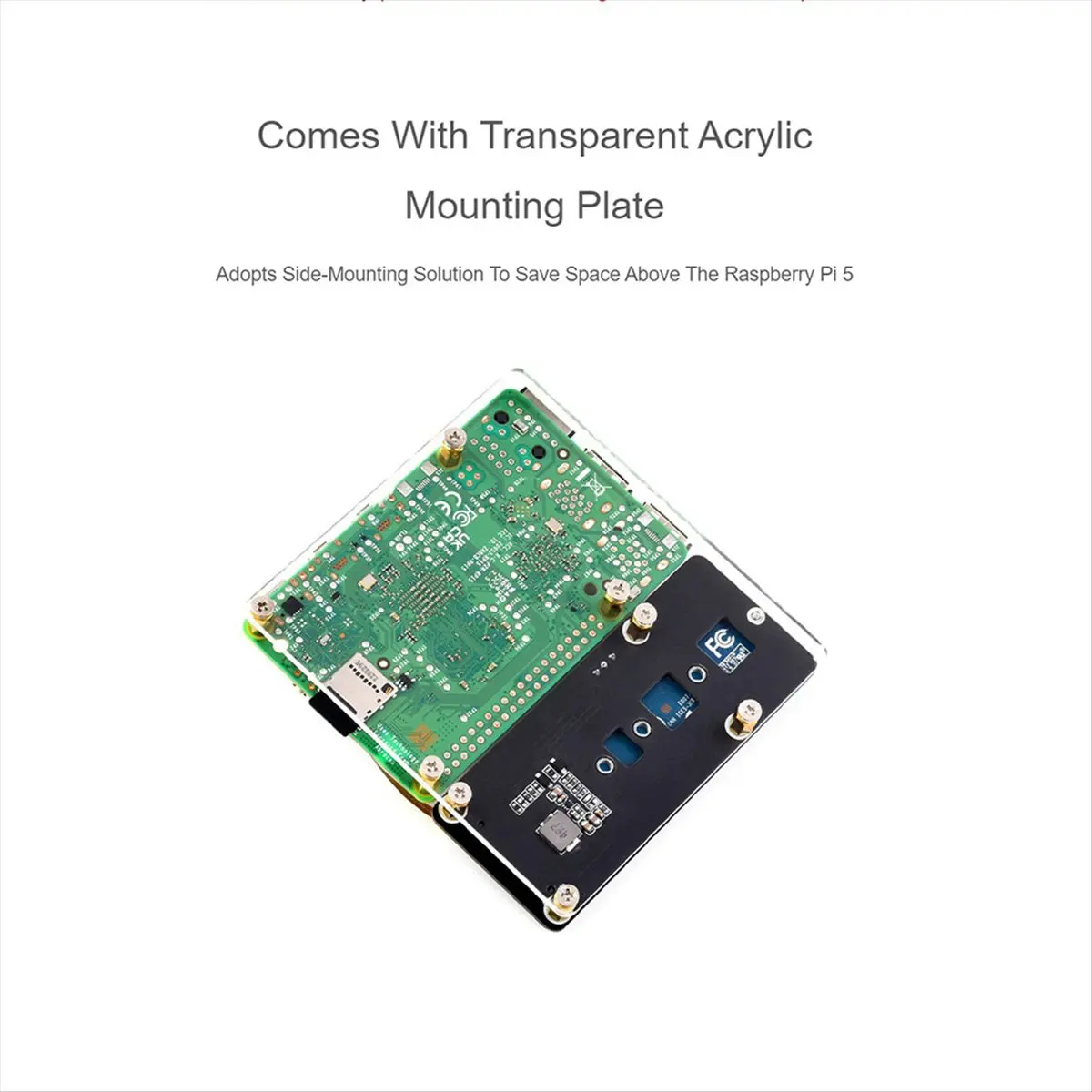 Giftnew For RPi 5 PCIE-M.2 어댑터 보드, 라즈베리 파이 5 PCIE-M.2 NVMe 2230/2242/2260/2280 SSD 확장 보드