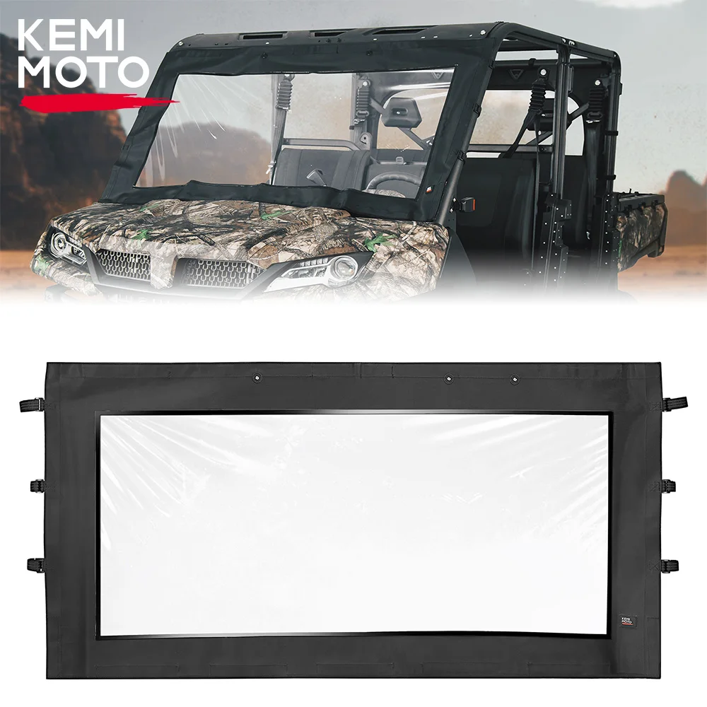 KEMIMOTO UTV 소프트 전면 윈드 실드, 풀 PVC 전면 창문 스크린, CF-MOTO Uforce 1000 2019-2023 1000 XL 2022-2023 과 호환 가능