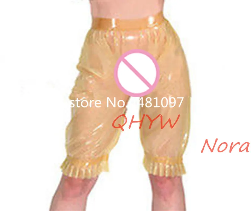 

Сексуальные женские прозрачные короткие брюки из латекса, женское нижнее белье, трусики без молнии