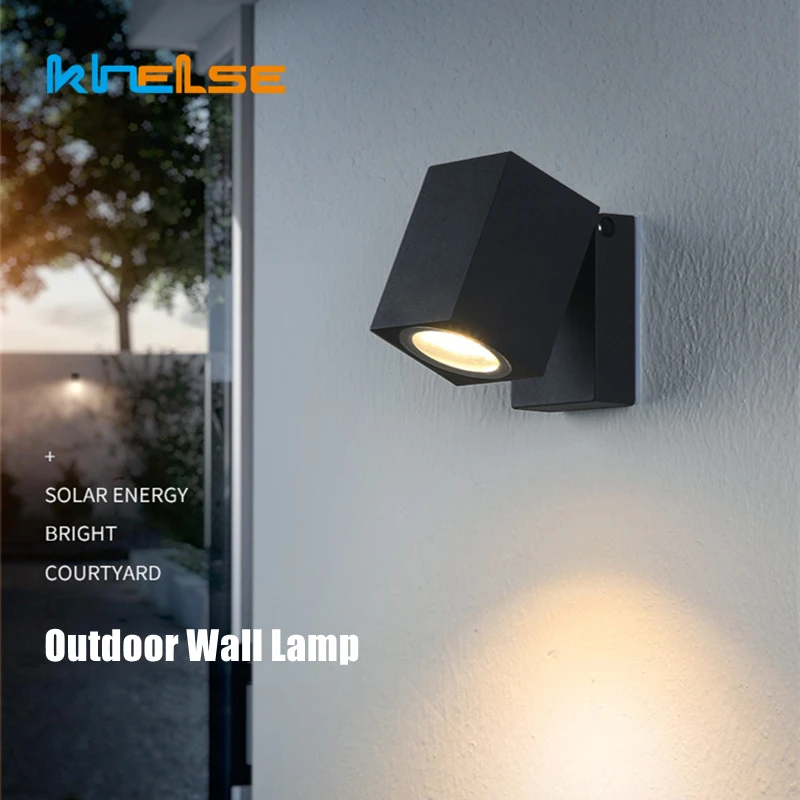 Wall Light Outdoor Porch Light Outdoor Folding LED Wall Lamp IP65 Waterproof Garden Porch Light GU10 COB Courtyard Exterior Wall Sconce Lighting Fixture 5W