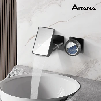 LED Digital Waterfall Basin Faucet 1