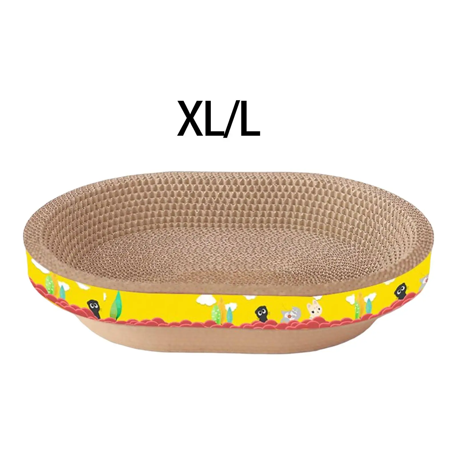 Pet Cat Scratcher Oval Corrugated Cat Scratch Kitty Recycle Board Cat Scratcher Pad Nest Pet Cat Scratcher Oval Corrugated Cat Scratch Kitty Recycle Board Cat Scratcher Pad Nest