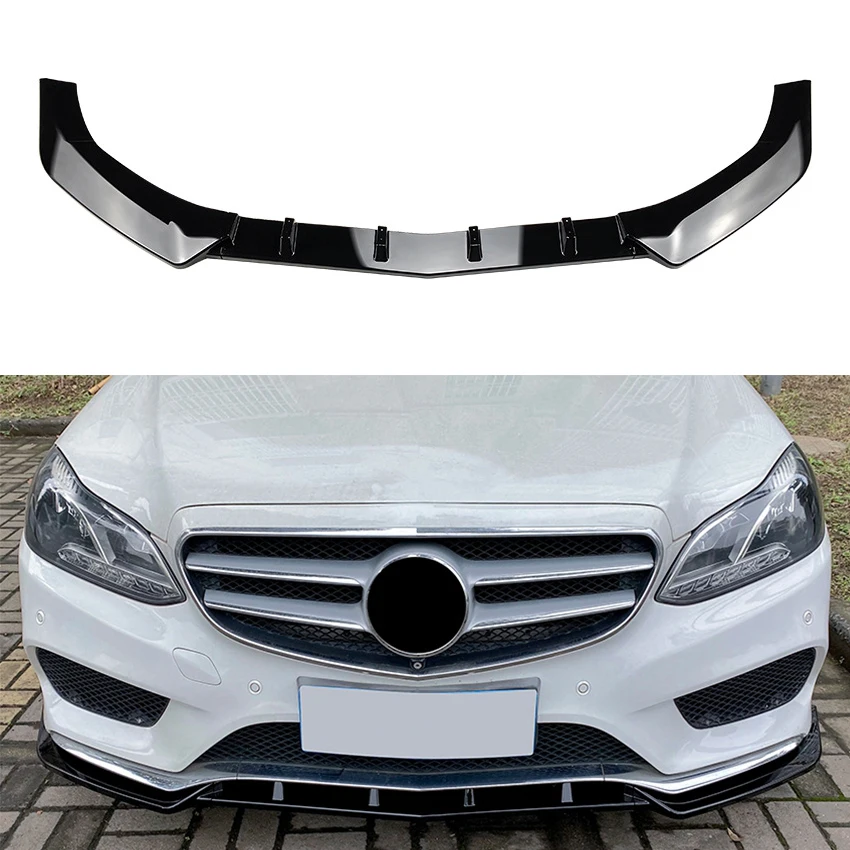 

Car Front Bumper Lip Spoiler Trim For Mercedes-Benz E-Class W212/S212 E250 E300 E350 E400 AMG Line 2013 2014 2015 Facelift