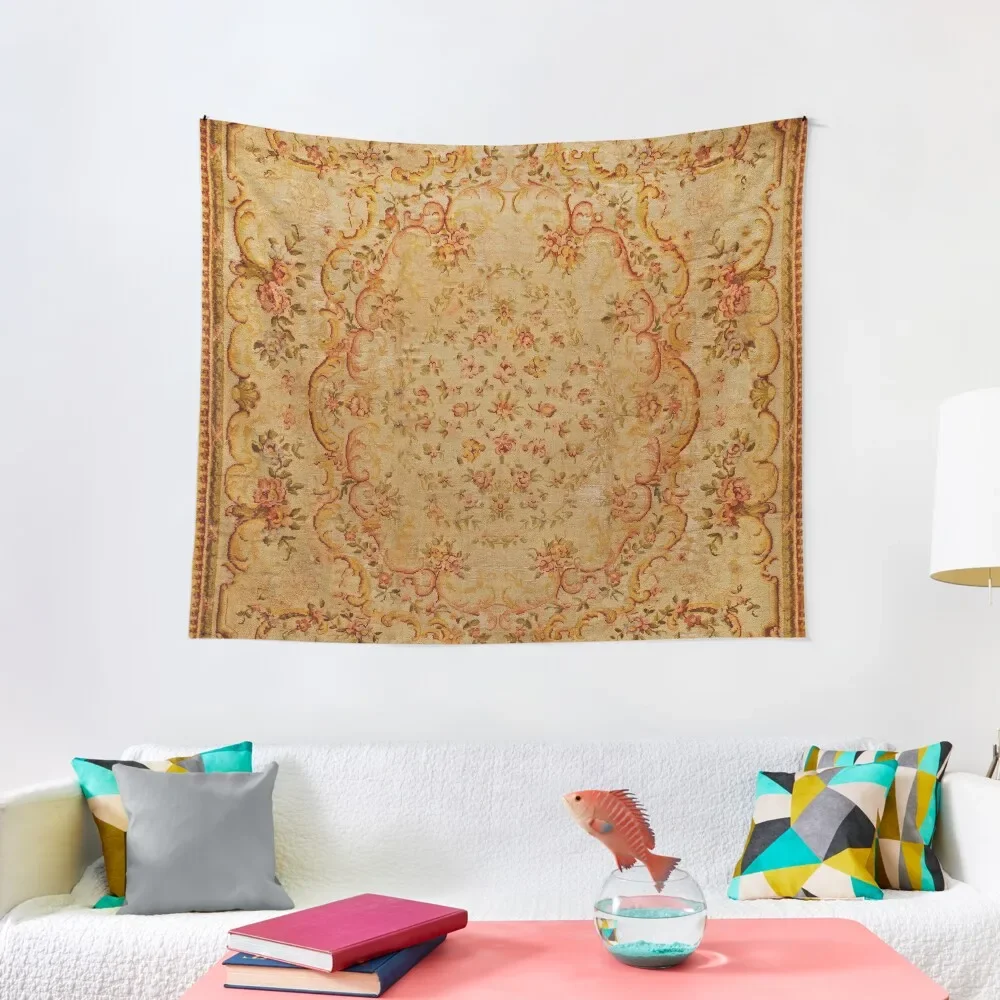 

Antique French Savonnerie Rug Print Tapestry House Decorations Cute Room Things Decoration Wall Aesthetic Home Decor Tapestry