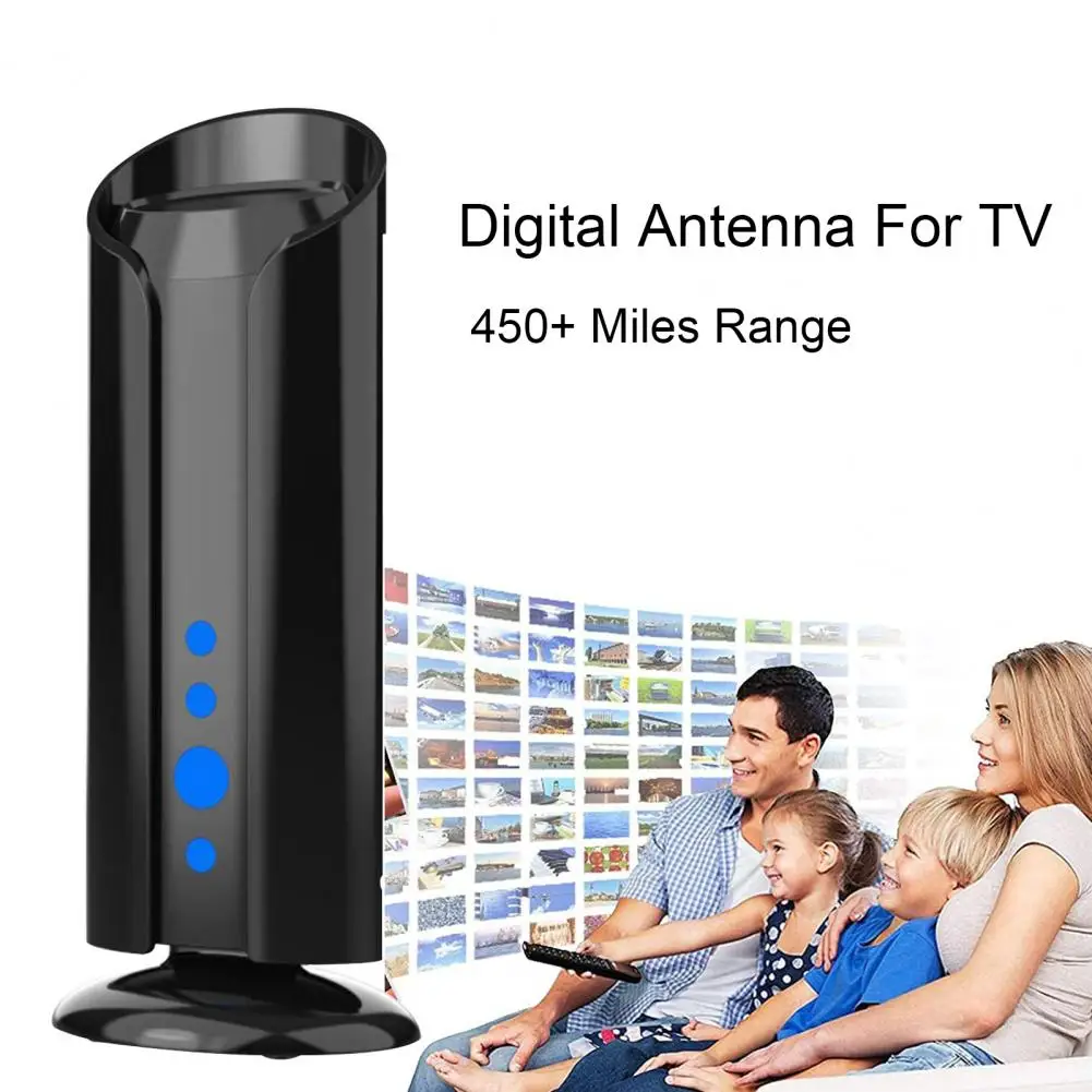 Outdoor/Indoor Amplified HD Digital TV Antenna Up To 6000 Miles Range, Strength Power Amplifier Signal Booster DVBT2 Receiver