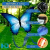 Large135cm Blue Butterfly LED Kite Single Line Bird Kites For Children Adults Outdoor Fun Animal Toy With Hand Line Factory 4