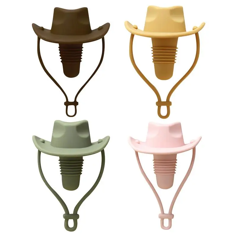 Silicone Cowboy Hat Wine Cork Champagne Beer Bottle Stopper Beverage Leak-Proof Sealer Caps Plug Kitchen Bar Accessories