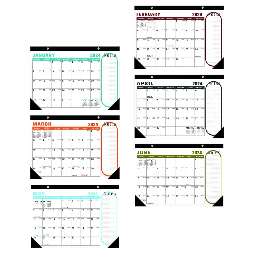 Calendar 2024 English Wall Hanging Monthly Planning Home Supply Office Delicate decorate 2024 small desk calendar office home convenient desktop paper delicate