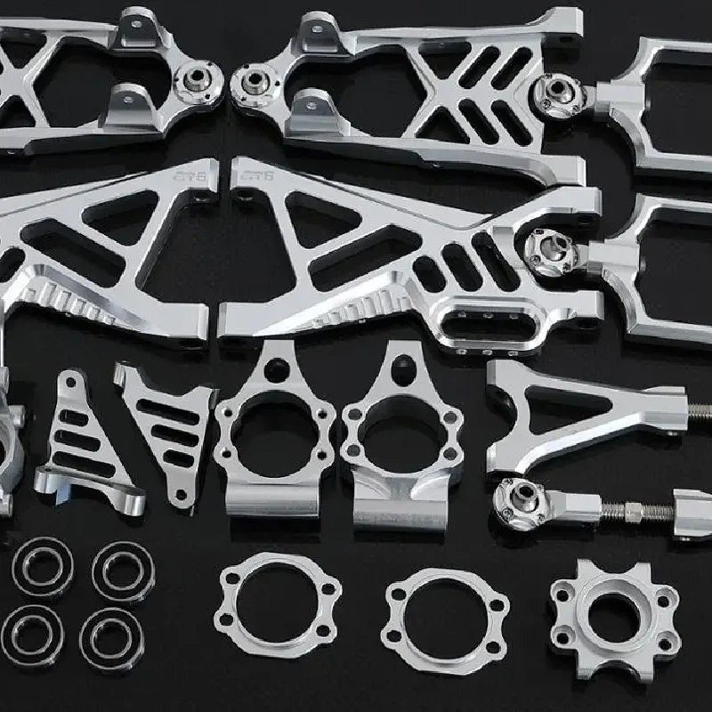 ROVAN RC Car 1/5 HPI Baja 5B Front Rear Upper Lower Suspension Arm with C Hub Carrier and Steering Cup Kit Upgrade Part