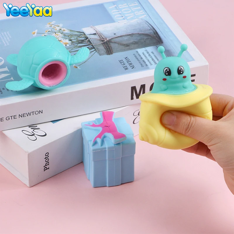 

Cute Snail Turtle Animal Mochi Squishy Squeeze Cup Decompressio Toys Soft Stress Relief Fidget Toy For Adults Or Children Gift