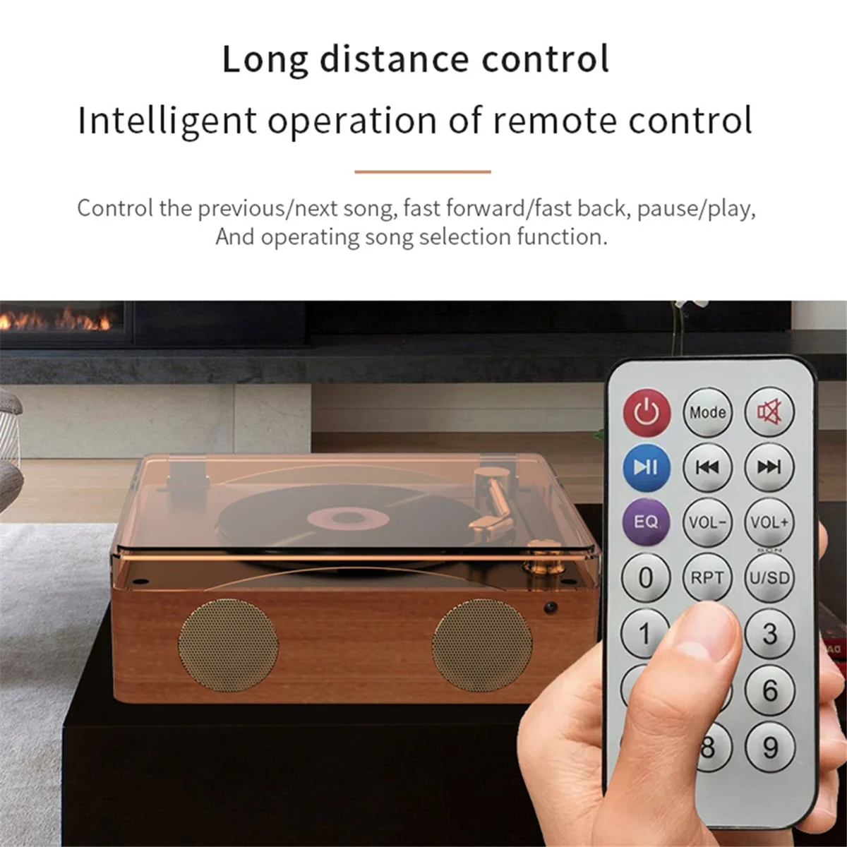 Retro CD Player Bluetooth 5.0 Rechargeable Built-in Speaker Portable Music Player USB HiFi with Infrared Remote