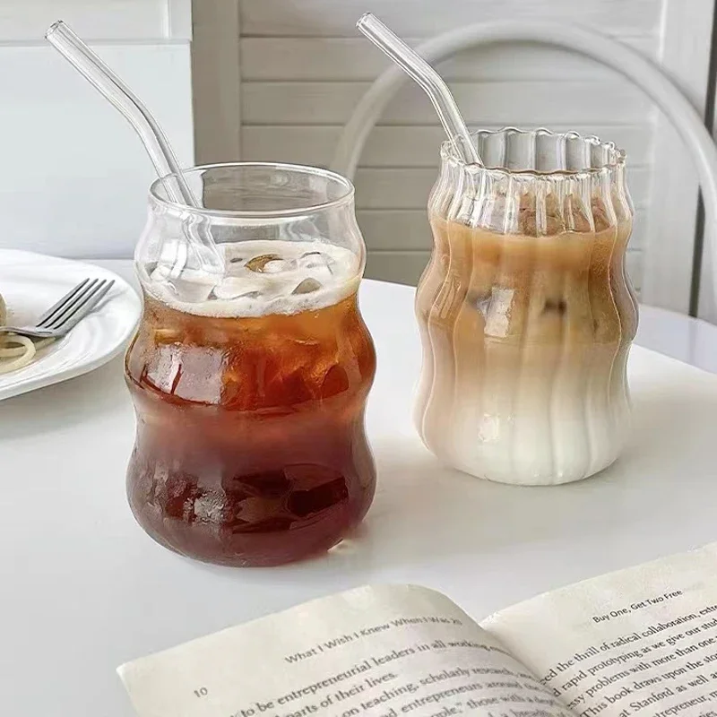 Eco-Friendly Reusable Glass Drinking Straws with Cleaning Brushes - Perfect for Smoothies, Milkshakes, Cocktails, and Party Bar Accessories