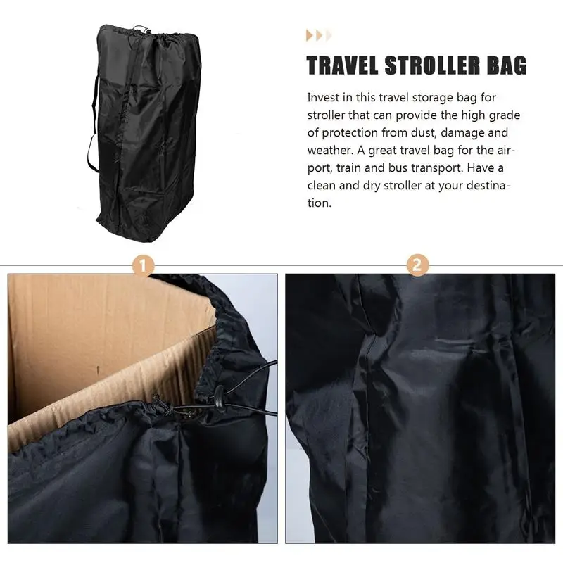 Stroller Bag for Airplane Travel Stroller Bag Gate Check Storage Drawstring Children Car Dustproof Cover