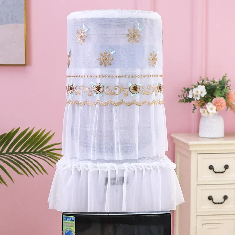 GoodTop 5 Gallon Water Dispenser Barrel Dust Cover Lace Fabric Reusable Water Dispenser Bottle Protective Covers for Home Office