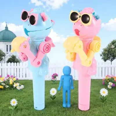 2Pcs 공룡 로봇 롤리팝 홀더 크리 에이 티브 캔디 보관 케이스 파티 호의품 참신하고 재미있는 롤리팝 로봇 홀더