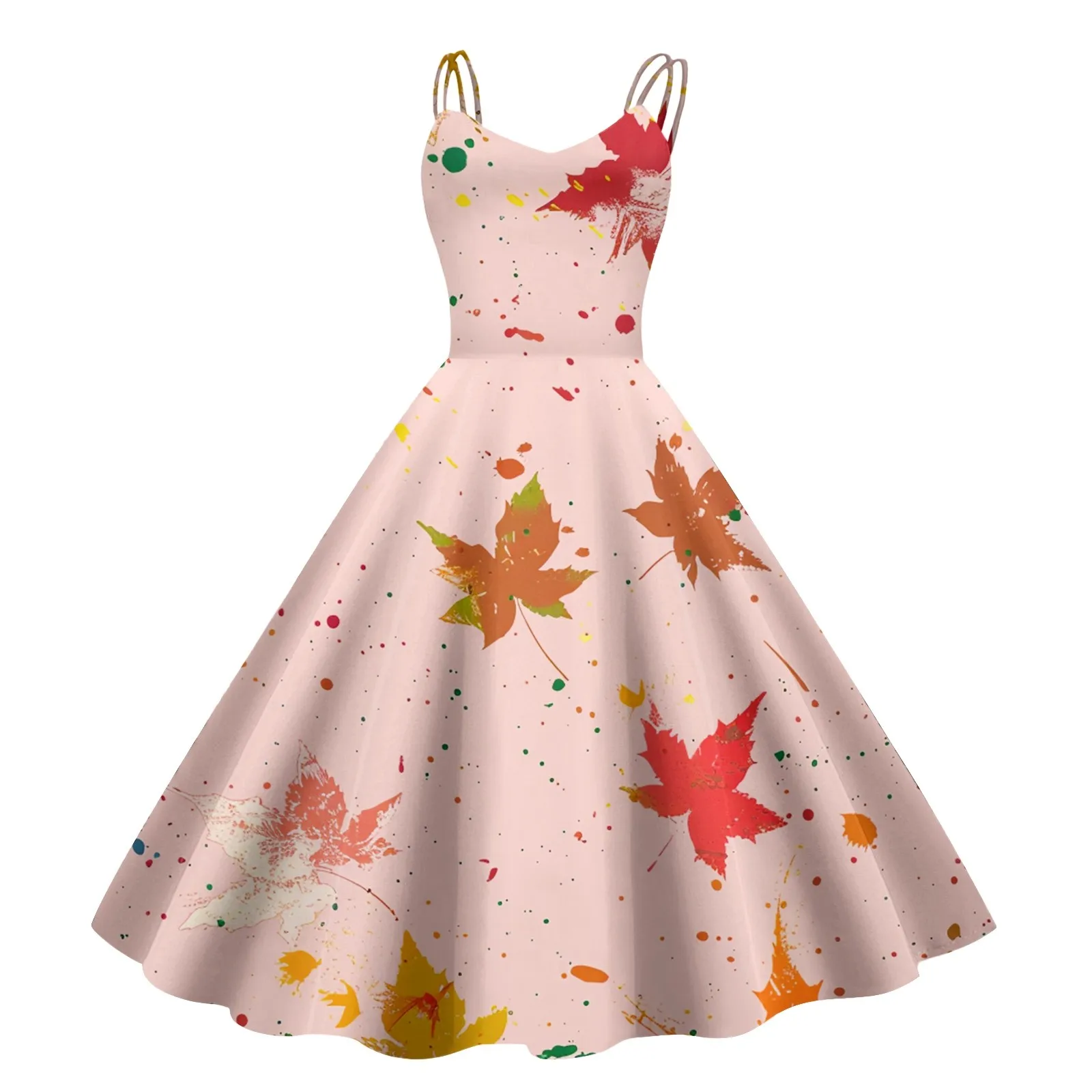 Women V Neck Large Swing Elegant Maxi Dress