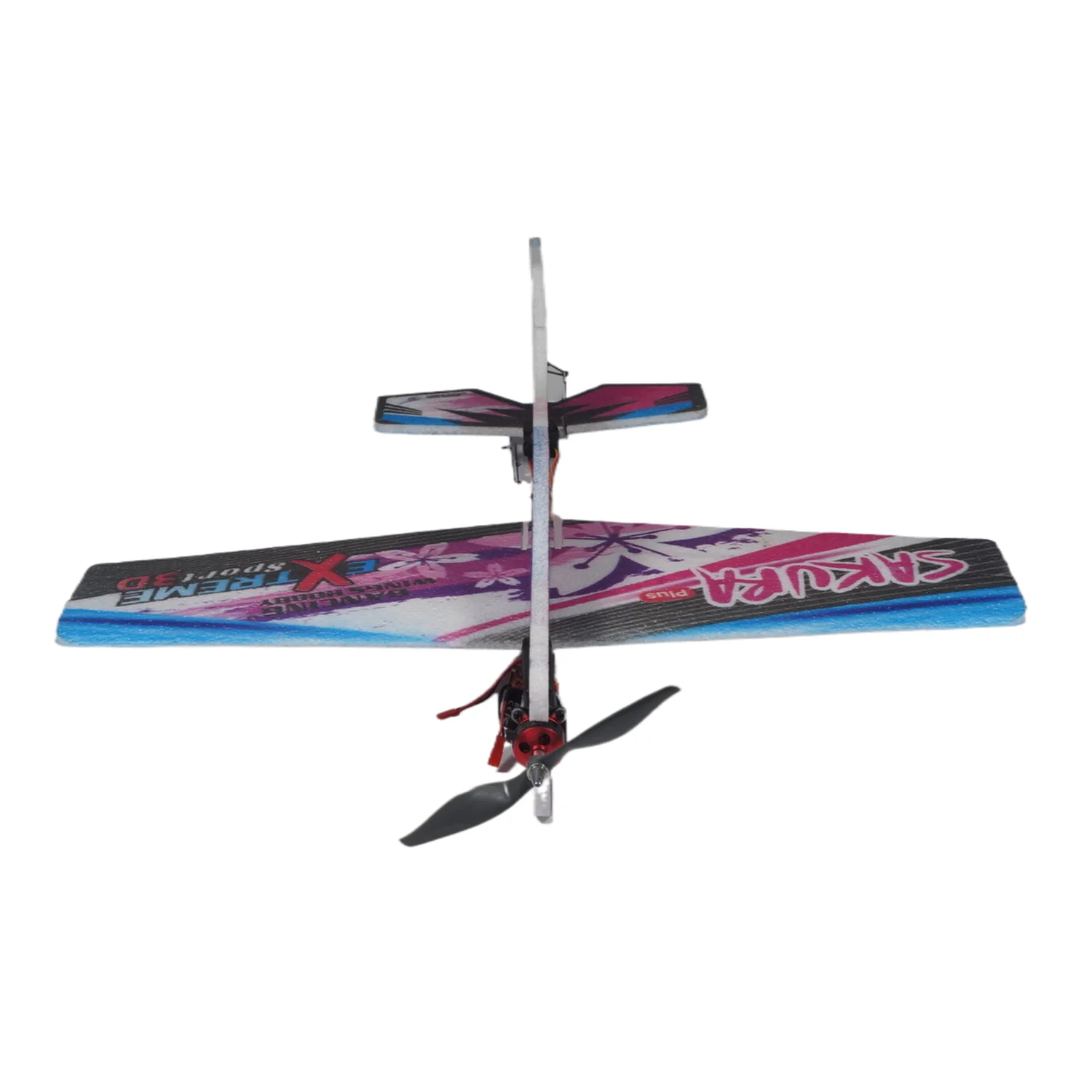 Détail de l'aile de l'avion RC EPP 600mm avec structure en EPP renforcée.