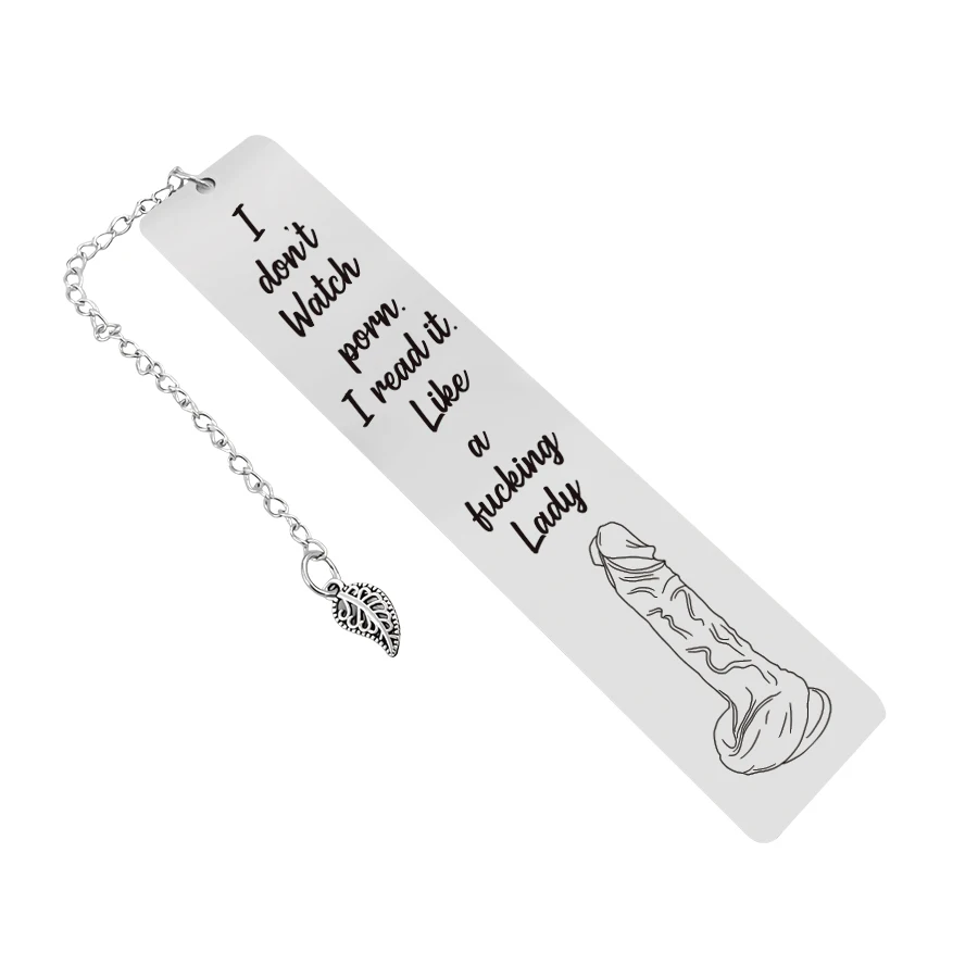 Metal Bookmark 1 Pc Stainless Steel Funny Bookmark Gift Engraved Leaf Pendant